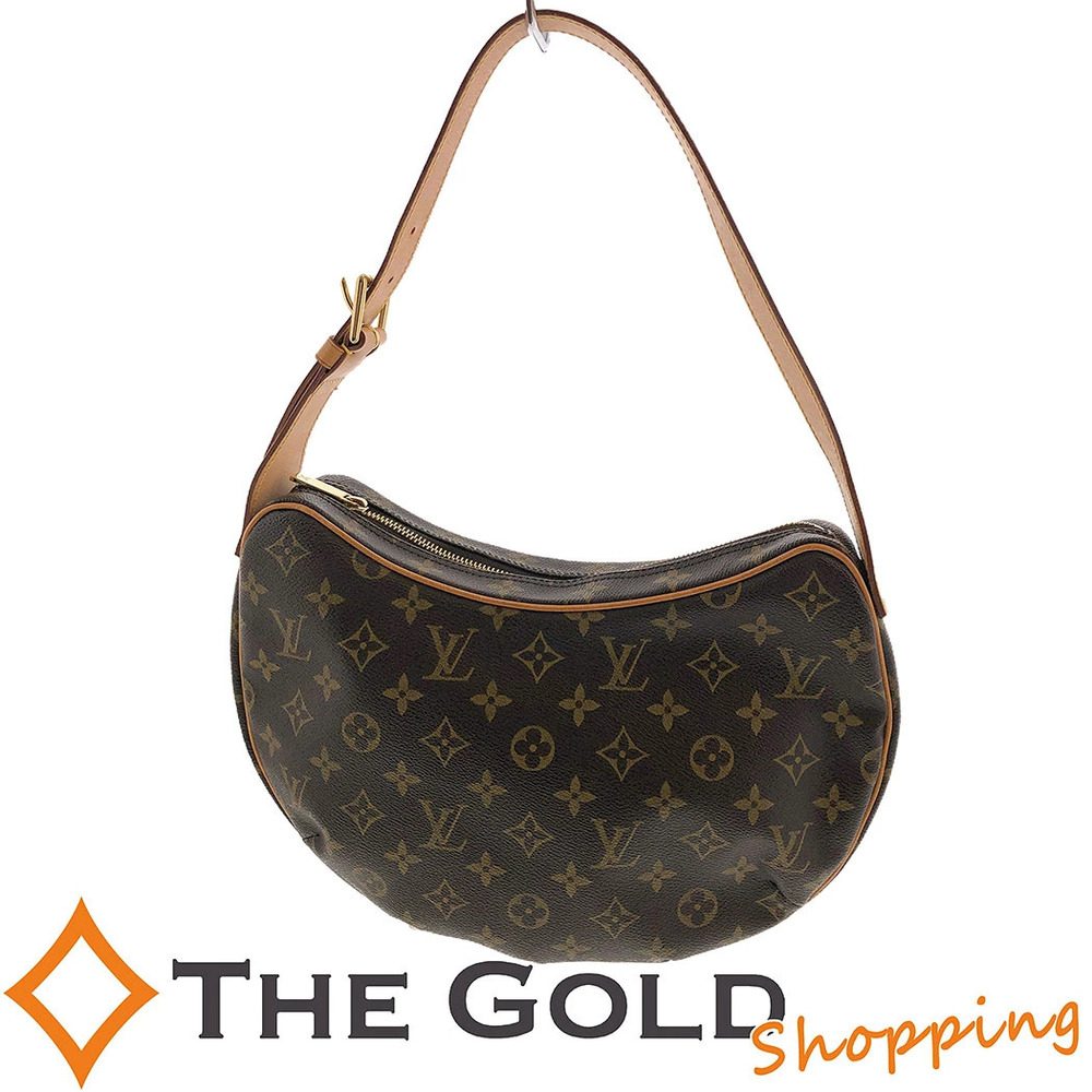 Louis Vuitton Croissant Monogram Shoulder Bag Canvas Leather Brown